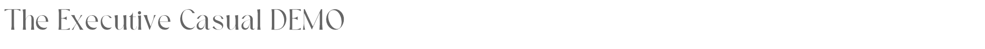 Sample characters The Executive Casual Font